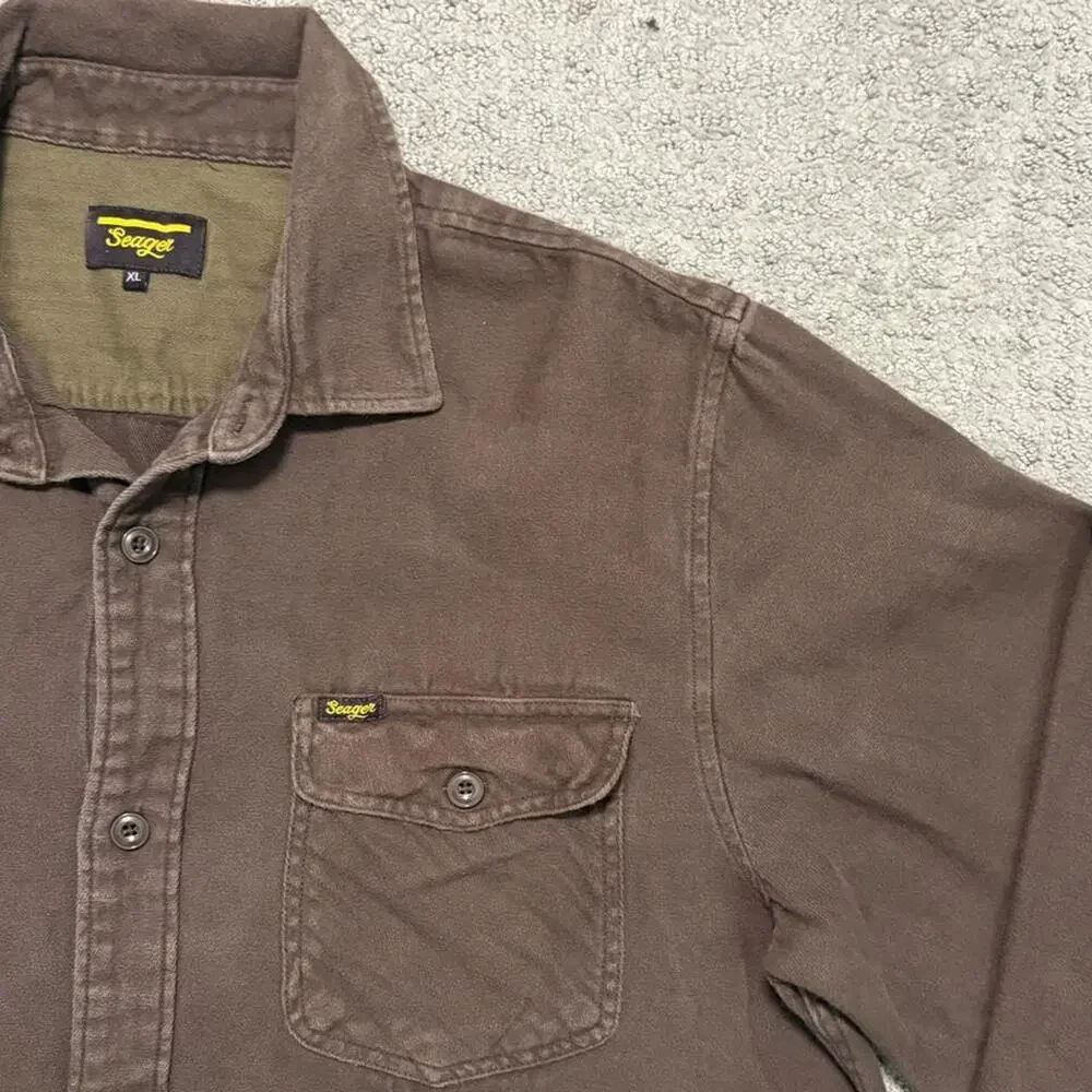 Vintage seager brown button up